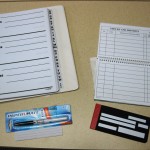 Check register, writing guide and black pen display