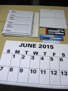 Calendars and address books display